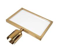 Abaodam Sign Holder for Stanchion Crowd Control Poster Display Frame Golden Stainless Steel Stylish A3 Size with 65mm Hole Diameter for Exhibitions and Airports