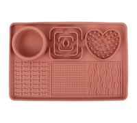 Abaodam Silicone Dog Licking Mat with Suction Cup for Slow Feeding and Training Pets to Eat Food Slowly, Quick Washable Pet Feeder Mat in Unique Shape for Dogs and Cats