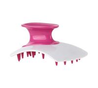 Abaodam Silicone Head Brush Scalp Scrubber with Hair Massage Function Red Scalp Massager for Shampoo and Bathing Hair Cleaning Tool