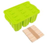 Abaodam Silicone Ice Lolly Mold with 12 Grids and Sticks for Homemade Ice Cream Making and Yogurt Preparation for Kitchen Use