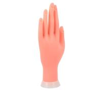 Abaodam Silicone Manicure Practice Hand Model for Nail Art Beginners High Simulation Flexible Fake Hand for Nail Art Design and Practicing Easy to Carry Training Tool