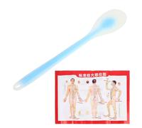 Abaodam Silicone Palm Pat Massage Stick 38cm Blue Extended Body Beating Stick Meridian Acupoint Chart for Full Body Therapy and Relaxation