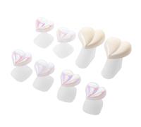 Abaodam Silicone Toe Separators and Nail Polish Application Lightweight and Foldable Heart-shaped 2 Sets Pedicure Nail Polish Tool, Portable and Reusable for Women for Travel