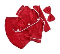 Abaodam Silk Dog Pajamas Two-legged Pet Shirt Breathable Freedom of Movement Soft Satin Material Modern Lapel Style for Outdoor Strolls Suitable for Dogs and Puppies