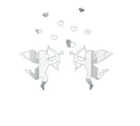 Abaodam Silver Acrylic Love Angel Mirror Wall Sticker Reflective Surface, Expand Space Effect, 9 Pieces Set for ’s Bedroom and Home Decoration, Freely Collage Design