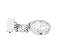 Abaodam Silver Alloy Digital Nurse Watch with Precise Time and Alarm Clock Features, Portable Hanging Fob Watch with LED Glow-in-the-Dark Display, for Healthcare Professionals