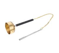Abaodam Silver Brass and Stainless Steel Buddha Instrument with Sound and Lightweight Design for Meditation and Study Flexible Chime Dharma Ritual Utensil Suitable for Energy Healers
