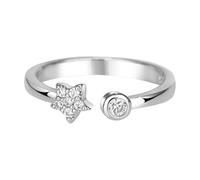 Abaodam Silver Decorative Open Finger Ring for Women Made of Copper Lasting Colour Retention, Trendy and Simple Design Suitable for Occasions Finger Decor Jewellery