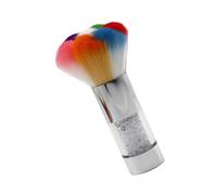 Abaodam Silver Fingernail Scrubber Nail Brush with Comfortable Handle Grip, Plastic and Nylon Material for Easy Application and Effective Nail Cleaning at Home