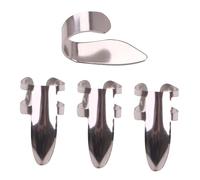 Abaodam Silver Stainless Steel Thumb Pick Set for Adults, 4pcs Guitar Picks with Open Design for Extra Control of The Strings, for Playing Guitar and Banjo