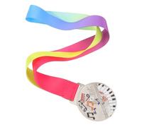 Abaodam Silver Zinc Alloy Music Award Medal with Ribbon for S Piano Violin Singing Dance Competitions Artistic Musical Medals for Talent Shows and Performance Prizes