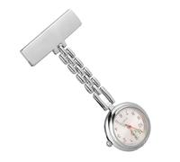 Abaodam Silver Zinc Alloy Nurse Pocket Watch with Luminous Hands and Simple Design, Clip-on Hanging Watch for Doctors and Paramedics, Sturdy and Not Easy to Come