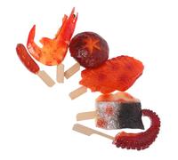 Abaodam Simulated Barbecue Food Fake Grilled Chicken Legs and Skewers for Kitchen Display Artificial Food Props for Photography Pretend Play Toys for Camping Party Decoration