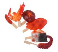 Abaodam Simulated Barbecue Food Fake Shrimp Props and Lifelike Fake Meat Model for Kitchen Display and Pretend Play for Indoor Photography and Creative Food Arrangements