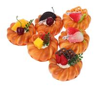 Abaodam Simulation Bread Model Set of 6 Danish Style PU Artificial Bread Food Model Prop for Shop Decoration and Birthday Photo Booth Play Food