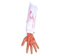 Abaodam Simulation Broken Hand Latex Prop Bloody Halloween Scary Dead Hand Decoration for Haunted House Prank Party and Stage Shows