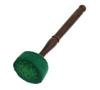 Abaodam Singing Bowl Mallet Accessory Wooden Stick with Green Plush Handle Sound Bowl Mallet for Meditation and Healing Wood Craft Accessory for Relaxation