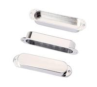 Abaodam Single Coil Pickup Covers Guitar Pickups Protection Shield for Electric Guitar Parts Accessories Chrome Plated Sealed Cover Replacement 3Pcs Gb262 Compatible
