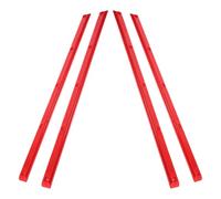 Abaodam Skateboard Grind Rails 4Pcs Rib Bones Plastic Red Bars for Technical Tricks and Stunts on Deck Rails for Beginners Bikes Scooters 14.34X0.71X0.28In