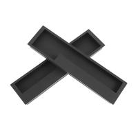 Abaodam Sliding Door Handle with Comfortable Touch, Simple and Generous Design 2pcs Zinc Alloy Embedded Invisible Furniture Pull Handle for Cabinet and Wardrobe Doors for Home Use