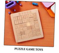 Abaodam Sliding Number Puzzle Game Wooden Logic Brain Teaser with Digital Maze Design Montessori Educational Slide Puzzle for Cognitive Growth and Early Number Recognition