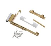 Abaodam Sliding Window Hinge, Bathroom Window Hinges, Carbon Steel Corner Bracket with Screws, 1 Set, Smooth Operation, Sliding Windows, Home DIY