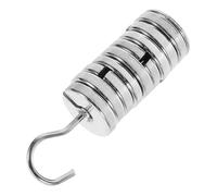 Abaodam Slotted Mass Set 9 Pieces Lightweight Chromium Plated Iron Weights with Hanger for Precise Calibration in Labs and Handicraft Production