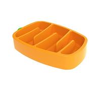 Abaodam Slow Feeder Dog Bowl Small Orange Puppy Train Supply Slow Eating Bowl for Healthy Digestion Non Slip Pet Feeder with Obstacle Design to Prolong Eating Suitable for Dogs and Cats