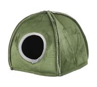 Abaodam Small Animal Warm Nest Bed for Hamster Guinea Pig Chinchilla Green Plush Cozy Shelter House for Rabbits and Small Pets