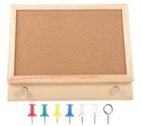 Abaodam Small Bulletin Board Picture Boards for Walls Wooden Creative Design Simple Frame Convenient to Use Reusable Memo Display for Office and Home