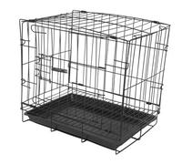 Abaodam Small Dog Crate Metal Wire Cage with Detachable Plastic Tray Foldable Kennel for Dogs Cats Rabbits Lightweight Ventilated Multipurpose Pet Cage
