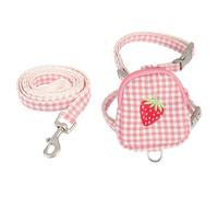 Abaodam Small Dog Harness with Backpack Design Comfortable Lightweight Puppy Leash for Outdoor Walking and Training Secure Control for Small Breeds Like Bichon Pomeranian Pink