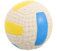 Abaodam Small Dog Squeaky Teething Ball 9.5cm Rubber Interactive Chew for Puppies Corgi Golden Retriever Border Collie Pet Enrichment