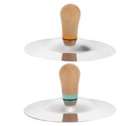 Abaodam Small Finger Cymbals for Wood Handles Preschool Musical Instruments for Group Play Beginner-friendly Percussion Set Enhancing Teamwork and Outdoor Music Education