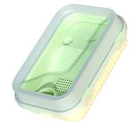 Abaodam Small Multi Function Turtle Tank with Basking Platform Portable Reptile Habitat for Tortoises Durable Design for Resting Sunning Eating and Laying Eggs Easy to Clean Mint Green