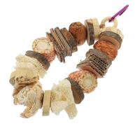 Abaodam Small Pet Chew for Rabbits and Hamsters, Natural Rattan Molar Balls with Nuts, Boredom Relief Teeth Grinding for Guinea Pigs and Small Animals