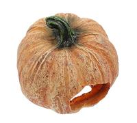 Abaodam Small Pumpkin Shaped Reptile Hideout Cave Lightweight Durable Lizard Turtle Hide Cave for Aquarium Terrarium Decoration Suitable for Snakes Frogs Tortoises and Climbing Pets