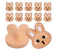 Abaodam Small Resin Rabbit Buttons 12Pcs Brown for DIY Crafts Project and Decorating Clothes