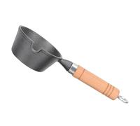 Abaodam Small Sauce Pan Milk Warmer 5.5 Inch Cast Iron with Wood Handle Even Heat Distribution Versatile Design for Single-Person Use Melting Wax and Oil Heating