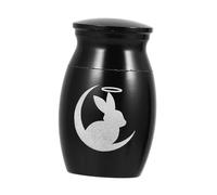 Abaodam Small Stainless Steel Pet Urn for Rabbit Ashes Compact Keepsake Memorial Urn with Sealed Lid Lightweight Cremation Holder for Pet Ashes Preservation