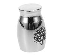 Abaodam Small Stainless Steel Pet Urn Memorial Container for Dog Cat Ashes Metal Keepsake Cinerary Casket Compact Portable Cremation Urn for Pet Hair Remembrance Gifts