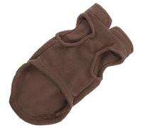 Abaodam Small to Medium Dog Fleece Vest Jacket with D-Ring Leash Attachment, Thermal Sleeveless Dog Sweater Coat for Winter Outdoor Use, Comfortable Coffee Brown Pet Waistcoat