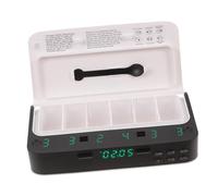 Abaodam Smart Medicine Reminder Box for The Elderly with Intelligent Power Saving and Sealed PC Design, Three-Compartment Large Warehouse Holds 35 Capsules Each, for Travel Storage
