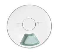 Abaodam Smart Timing Pet Feeder Six Compartments Detachable Feeding Bowl Automatic Portion Control Dish for Cats and Dogs Green White Suitable for Scheduled Feeding