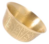 Abaodam Smooth Pure Copper Offering Bowl for Temple Home Decor Small Medium Large Polished Burrs- Bowl for Worship Altar Kitchen Use