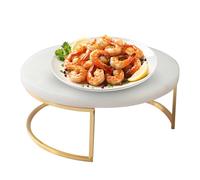 Abaodam Snack Rack Cake Stand 12inch round Marble and Stainless Steel with Elegant Appearance Easy to Clean Stable Placement for Displaying Desserts and Food Photography Prop