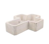 Abaodam Snack Serving Plate for Casual Gettogethers and Everyday Table Settings and Cross Shaped Wooden Smoothly Polished Edges Versatile Functionality, White Fruit Tray