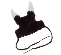 Abaodam Soft and Comfortable Cat Horn Hat in Yarn Material, Adorable Viking Pirate Design for Cats and Dogs, for Photo Shoots and Parties, Versatile Pet Halloween Costume