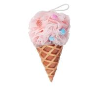 Abaodam Soft Cartoon Ice Cream Cone Shower Pouf Bath Loofah Sponge and Adults, Portable Pe Material Exfoliating Bath Accessory for Travel and Outdoor Use