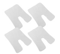 Abaodam Soft Coral Fleece Facial Towels 4Pcs Split Design Cloth for Professional Facial Cleansing and Spa Use White